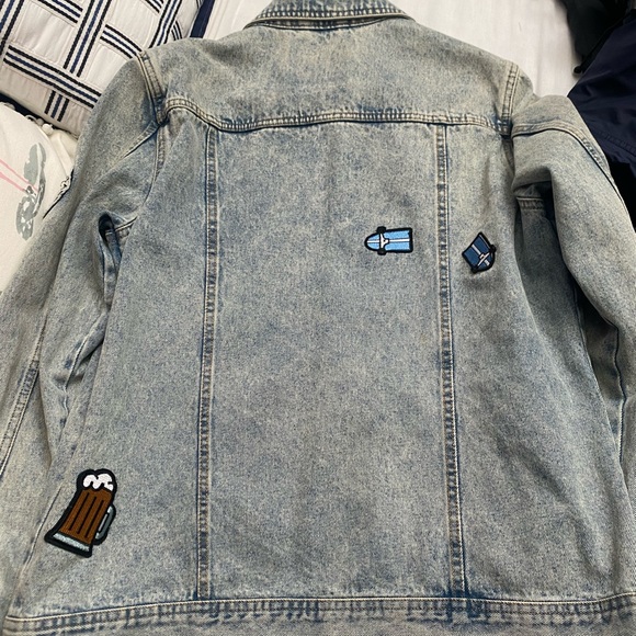 Pull and bear patchwork denim jacket - Picture 4 of 4